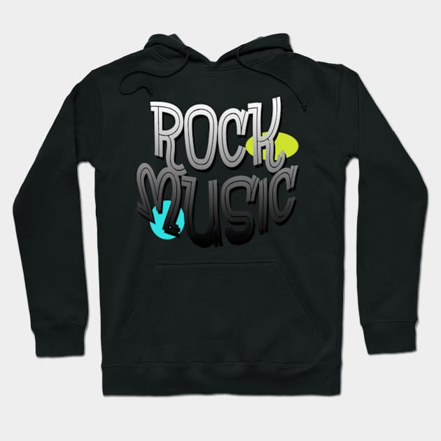 rockmusic black Hoodie by Rohimydesignsoncolor